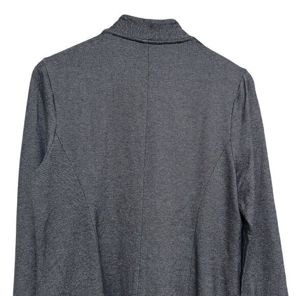 J.JILL Wearever Jacket Small Gray Stretch Denim Look Ponte Blazer Modern - Picture 6 of 10